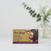 Sjabloon van het Amerikaanse Braider Braids Loctic Afsprakenkaartje (Staand voorkant)