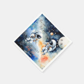 Sjabloon van het baby shower van de ruimteastronau servet (Hoek)