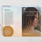 Sjabloon van het begrafenisprogramma (Voorkant / Achterkant)