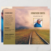 Sjabloon van het begrafenisprogramma; (Voorkant / Achterkant)