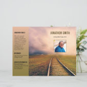 Sjabloon van het begrafenisprogramma; (Staand voorkant)