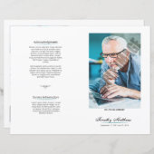 Sjabloon van het begrafenisprogramma (Voorkant / Achterkant)