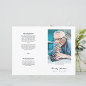 Sjabloon van het begrafenisprogramma (Staand voorkant)