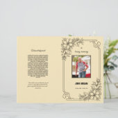 Sjabloon van het begrafenisprogramma (Staand voorkant)