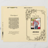 Sjabloon van het begrafenisprogramma (Voorkant / Achterkant)