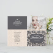 Sjabloon van het begrafenisprogramma; (Staand voorkant)