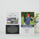 Sjabloon van het begrafenisprogramma (Staand voorkant)