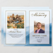 Sjabloon van het begrafenisprogramma (Voorkant / Achterkant)