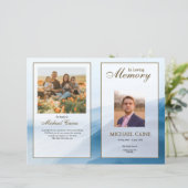 Sjabloon van het begrafenisprogramma (Staand voorkant)