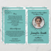 Sjabloon van het begrafenisprogramma (Voorkant / Achterkant)