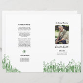 Sjabloon van het begrafenisprogramma (Voorkant / Achterkant)