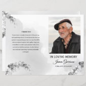 Sjabloon van het begrafenisprogramma (Voorkant / Achterkant)