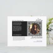 Sjabloon van het begrafenisprogramma (Staand voorkant)