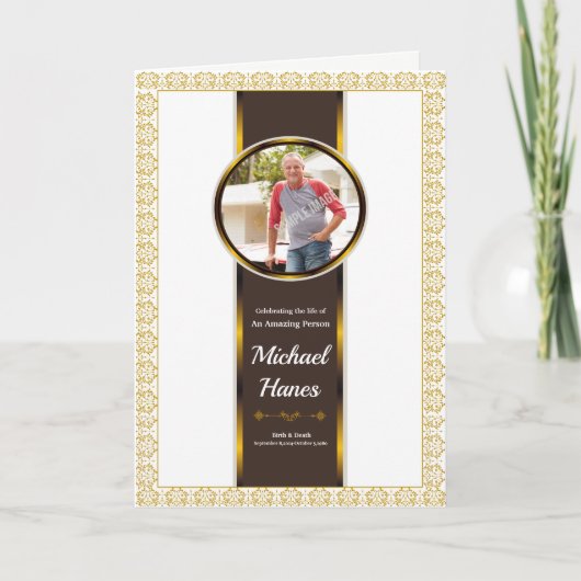 Sjabloon van het begrafenisprogramma (Voorkant)