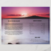 Sjabloon van het begrafenisprogramma (Achterkant)