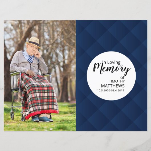 Sjabloon van het begrafenisprogramma (Voorkant)