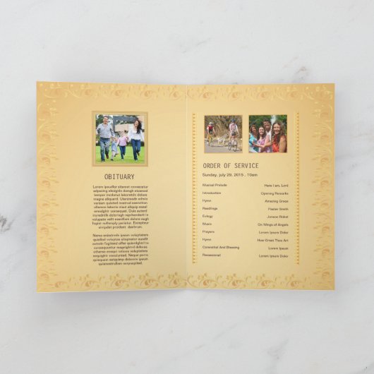 Sjabloon van het begrafenisprogramma (Binnen)