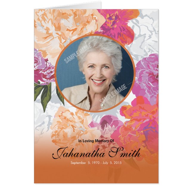 Sjabloon van het begrafenisprogramma (Voorkant)