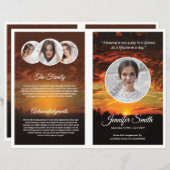 Sjabloon van het begrafenisprogramma (Voorkant / Achterkant)