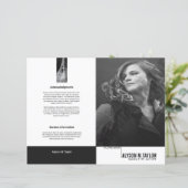 Sjabloon van het begrafenisprogramma (Staand voorkant)