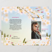 Sjabloon van het begrafenisprogramma (Voorkant / Achterkant)