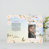 Sjabloon van het begrafenisprogramma (Staand voorkant)