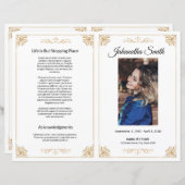 Sjabloon van het begrafenisprogramma (Voorkant / Achterkant)