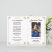 Sjabloon van het begrafenisprogramma (Staand voorkant)