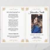 Sjabloon van het begrafenisprogramma (Voorkant)