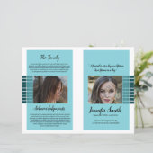 Sjabloon van het begrafenisprogramma (Staand voorkant)