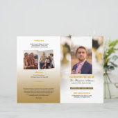 Sjabloon van het begrafenisprogramma (Staand voorkant)