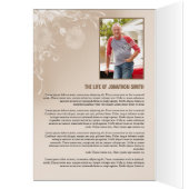 Sjabloon van het begrafenisprogramma (Binnen (Links))