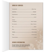 Sjabloon van het begrafenisprogramma (Binnen (Rechts))