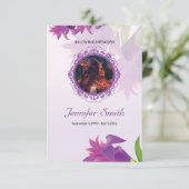 Sjabloon van het begrafenisprogramma kaart (Staand voorkant)