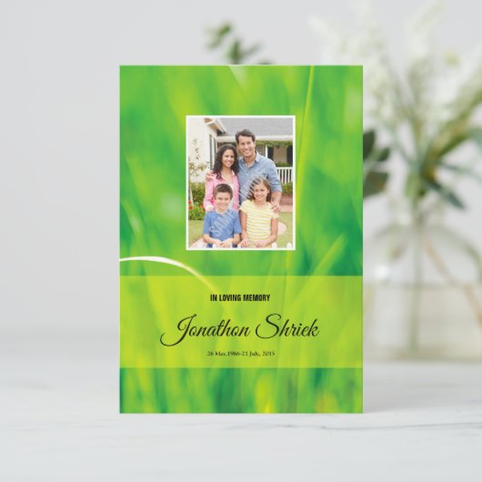 Sjabloon van het begrafenisprogramma kaart (Staand voorkant)