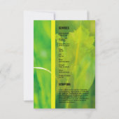 Sjabloon van het begrafenisprogramma kaart (Achterkant)
