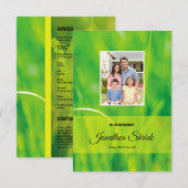 Sjabloon van het begrafenisprogramma kaart (Voorkant / Achterkant)