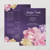 Sjabloon van het begrafenisprogramma kaart (Voorkant / Achterkant)