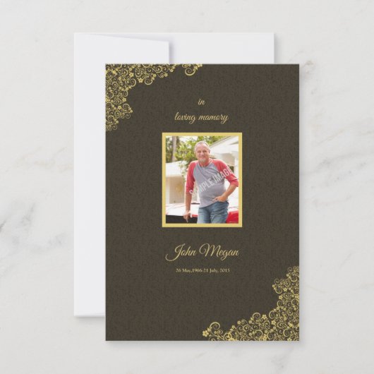 Sjabloon van het begrafenisprogramma kaart (Voorkant)