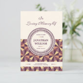 Sjabloon van het begrafenisprogramma kaart (Staand voorkant)