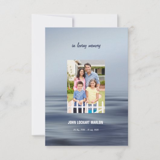 Sjabloon van het begrafenisprogramma kaart (Voorkant)