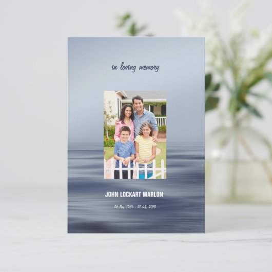 Sjabloon van het begrafenisprogramma kaart (Staand voorkant)