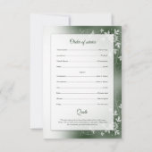 Sjabloon van het begrafenisprogramma kaart (Achterkant)