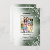 Sjabloon van het begrafenisprogramma kaart (Voorkant / Achterkant)