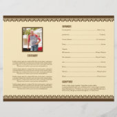 Sjabloon van het begrafenisprogramma / Obituire Sj Flyer (Achterkant)