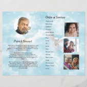 Sjabloon van het begrafenisprogramma van Heavenly (Achterkant)