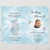 Sjabloon van het begrafenisprogramma van Heavenly (Voorkant / Achterkant)