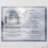 Sjabloon van het begrafenisprogramma van Heavenly (Achterkant)