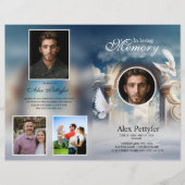 Sjabloon van het begrafenisprogramma van Heavenly (Voorkant)