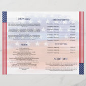 Sjabloon van het begrafenisprogramma voor het lege (Achterkant)